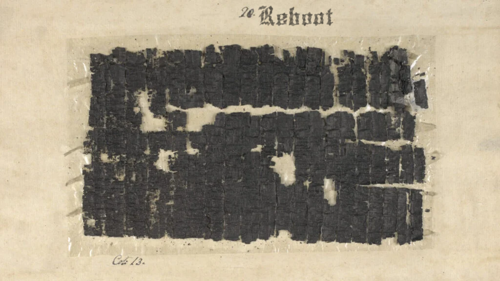 unwrapped Herculaneum papyri