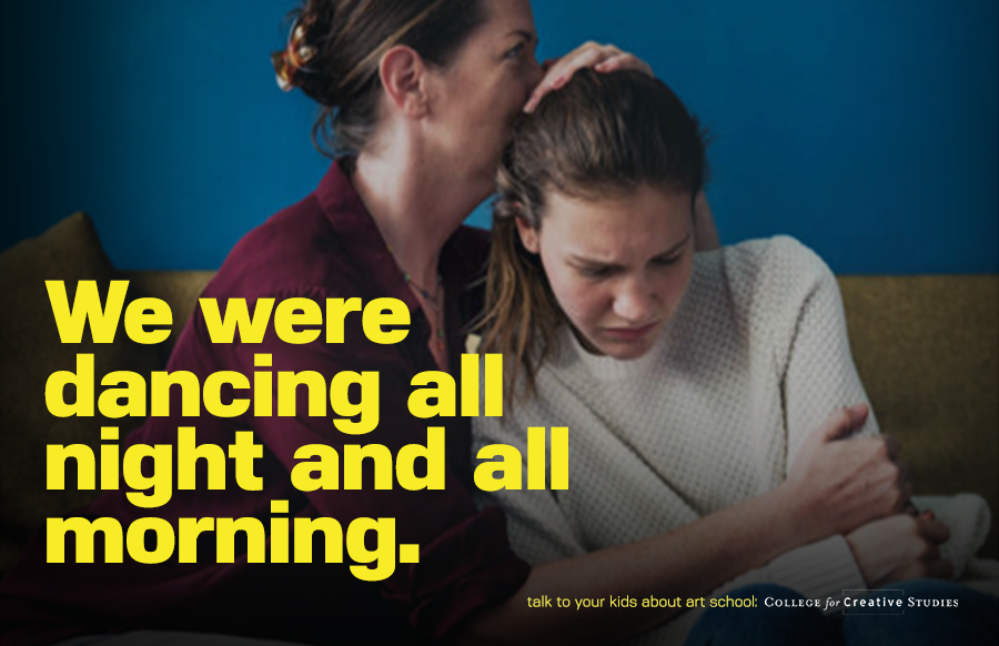 We were dancing all night and all morning