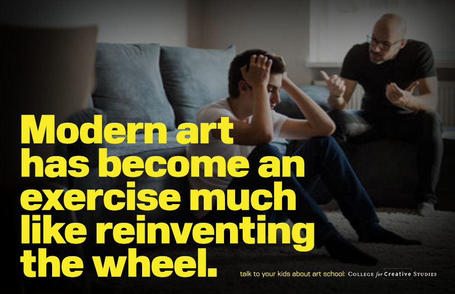 Modern art has become an exercise much like reinventing the wheel